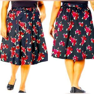 City Chic Women's Apparel Women's City Chic Plus Size Skirt Vintage Rose Size 16